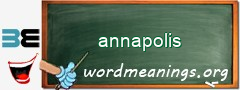 WordMeaning blackboard for annapolis